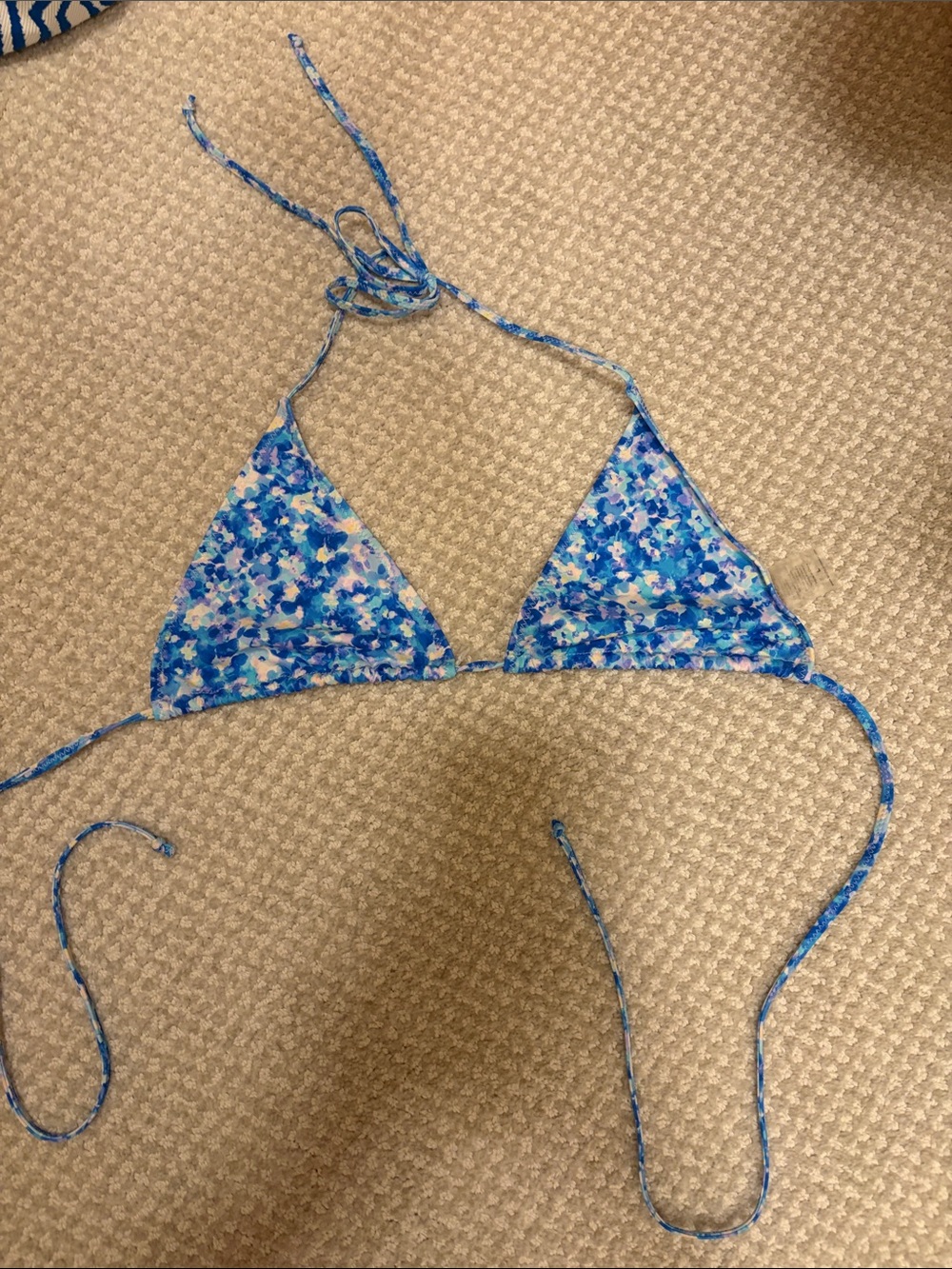 Blue bright swimwear top